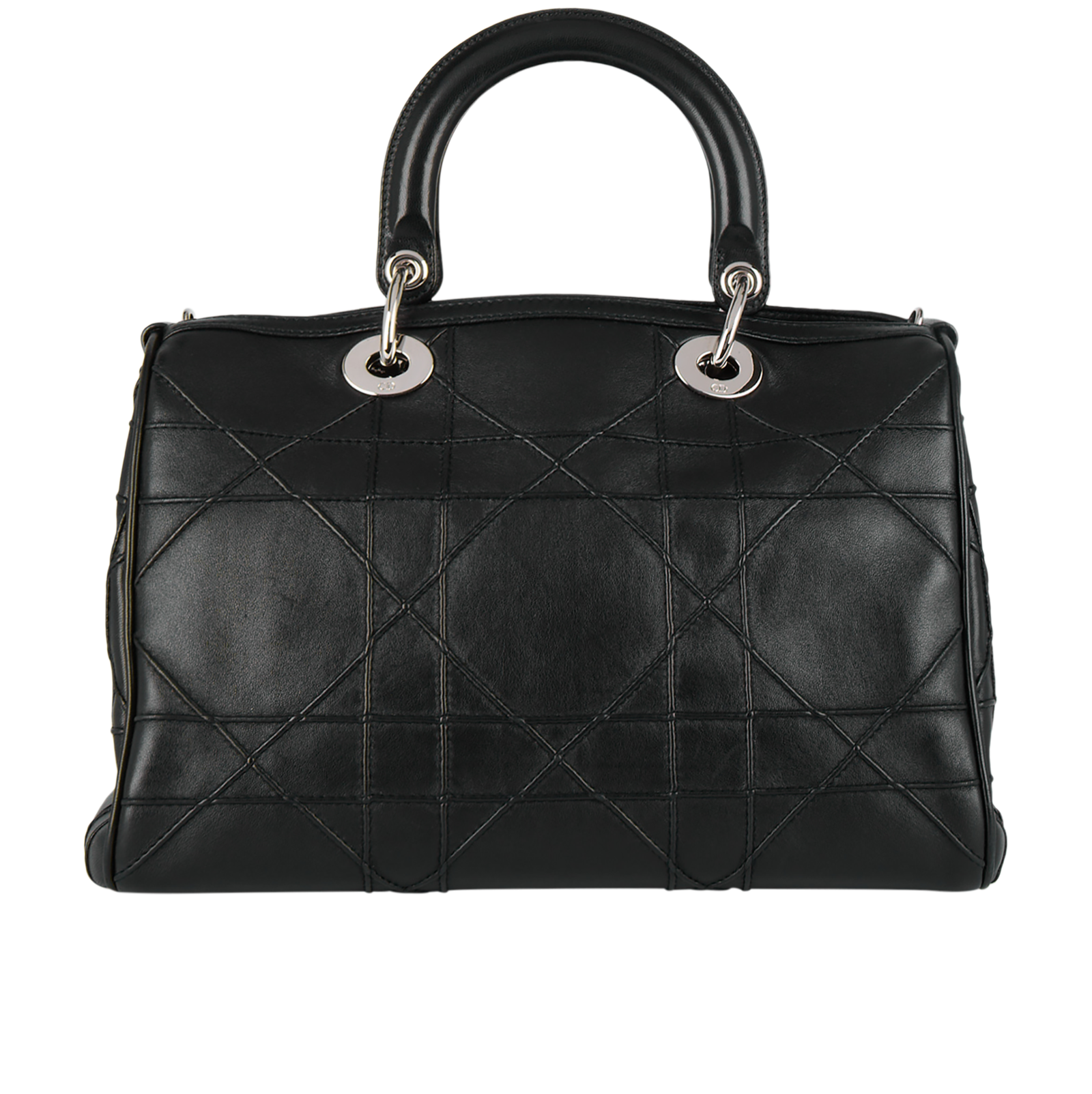 Granville Polochon, &pound;695, Handbags, Black, Leather, Back view